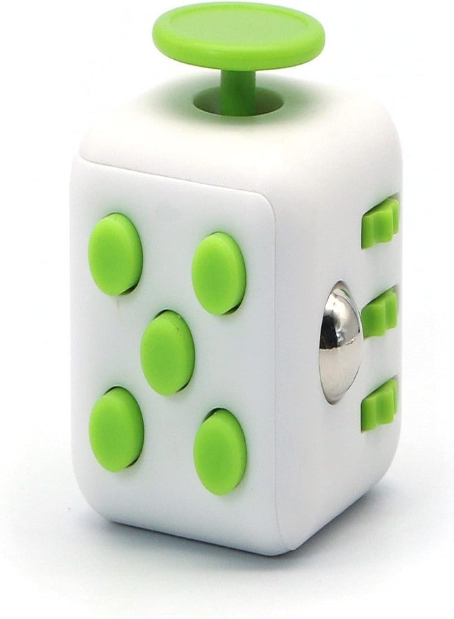 ANAB GI Fidget Cube,Fidget Toy Cube,Magic Cube Stress and Anxiety Relief Toys, Fidgets Toy Cube Relaxing Hand-Held for Adults, Killing Time Cool Fidget Block (White & Black) (White Green) - Image 1